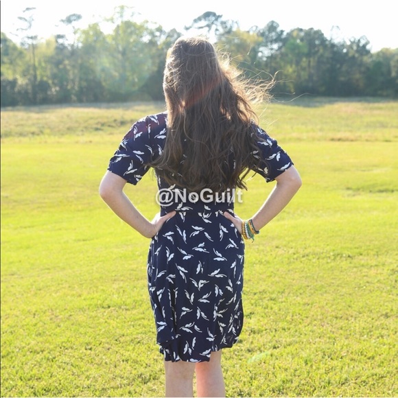 NEW Anthro Size 6 Navy Print Maeve Dress - Picture 4 of 5